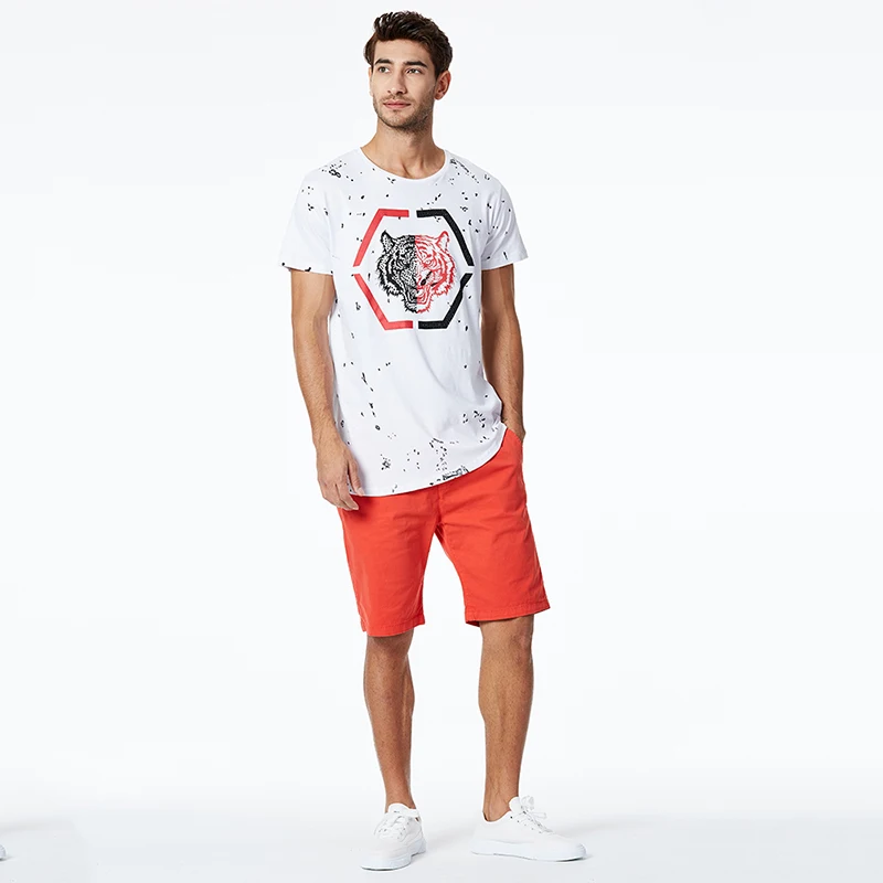 GLO-STORY мужские футболки с коротким рукавом базовая уличная одежда стильные летние