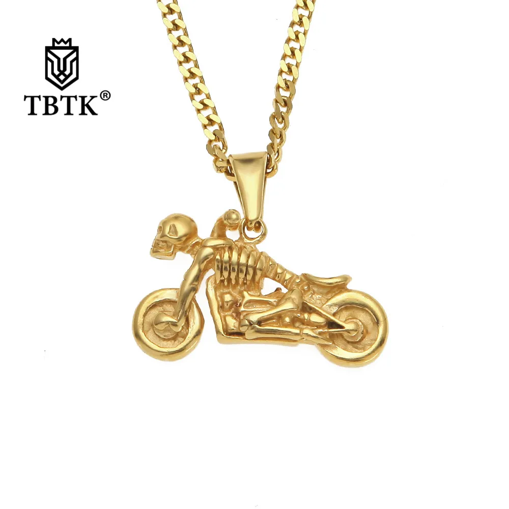Подвеска для мотоциклиста TBTK Ghost Rider с черепом и скутером подвеска ювелирное