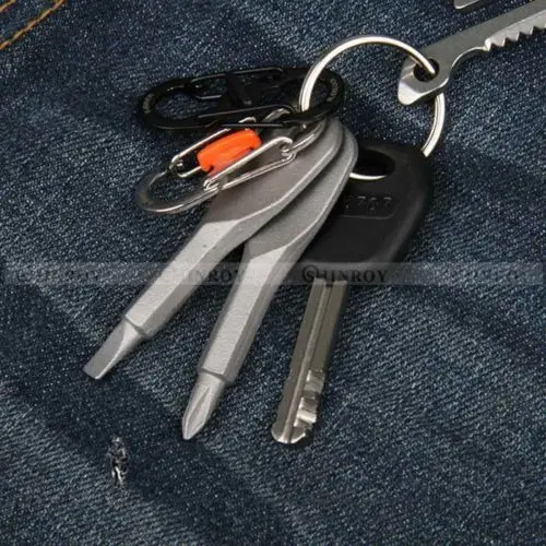 2 клавиши нержавеющий брелок карманный инструмент отвертка набор edc наружный