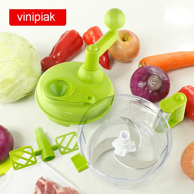 Многофункциональный кухонный ручной измельчитель для овощей большая емкость