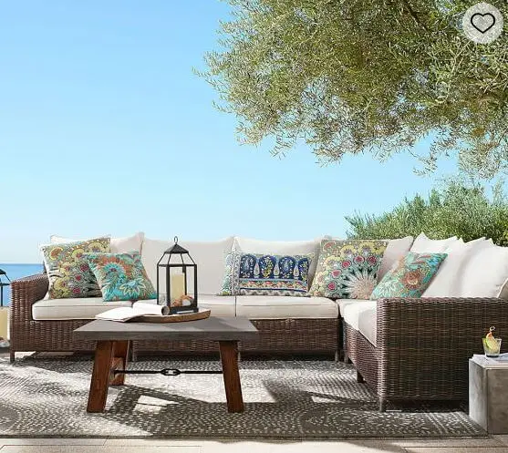 Новый дизайн элегантная садовая мебель L sharp диван из ротанга продажа