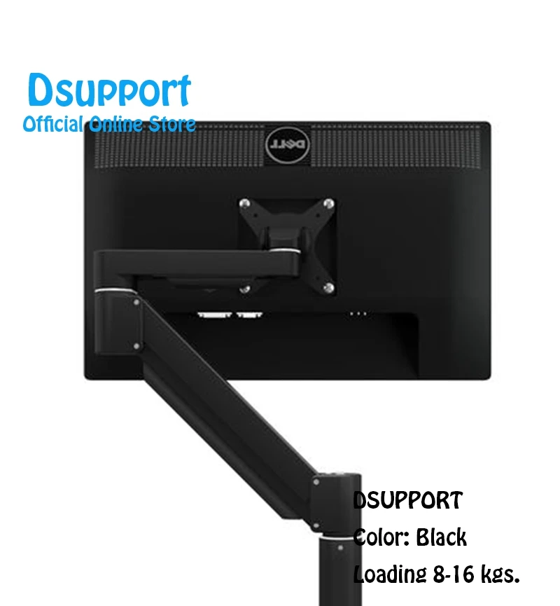 Black for 8-16 kgs Сверхдолговечный настольный монитор крепление подшипника шарнирный поворотный рычаг полное движение 1"-32" ЖК-светодиодный держатель для монитора загрузка 8-16 кг H200S - Цвет: Black for 8-16 kgs