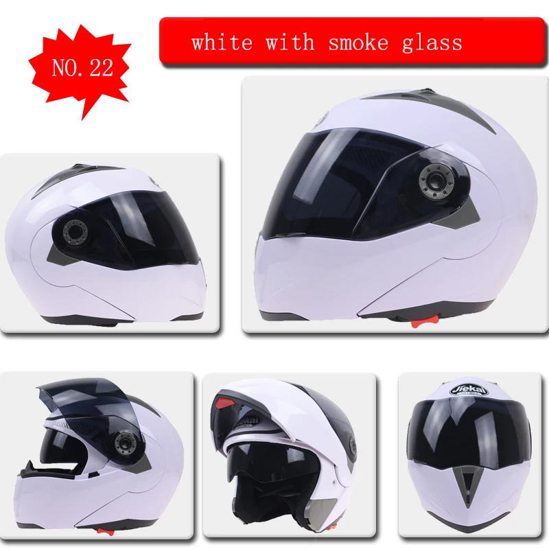 Флип мото rcycle шлем JIEKAI 105 двойной объектив moto шлем DOT утвержден гоночный велосипедный шлем