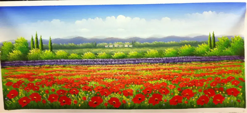 

Oil Painting Landscape Hand painted Modern Wall Art Picture for Living room Pastoral Flower Canvas Paintings Abstract