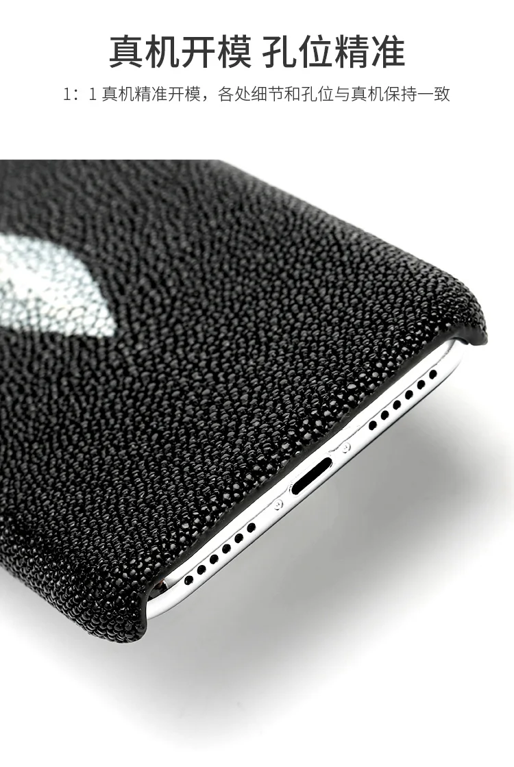 Для iphone x LANGSIDI натуральный fishskin кожаный телефон чехол для iphone 8 plus Stingray чехол для iphone se