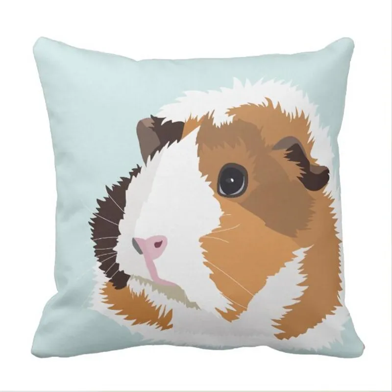 Подушка корги чехол с красным снеговиком двусторонняя печать размер на выбор |