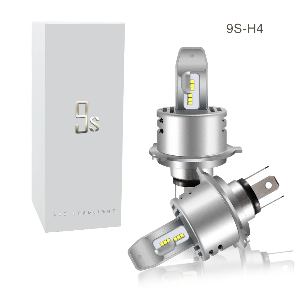 Pair Error Free P43t H4 led 55W 80W 9S Integrated Headlight Car Hi/Lo Beam Auto Motor Bulbs 6000K White Universal Canbus | Автомобили и