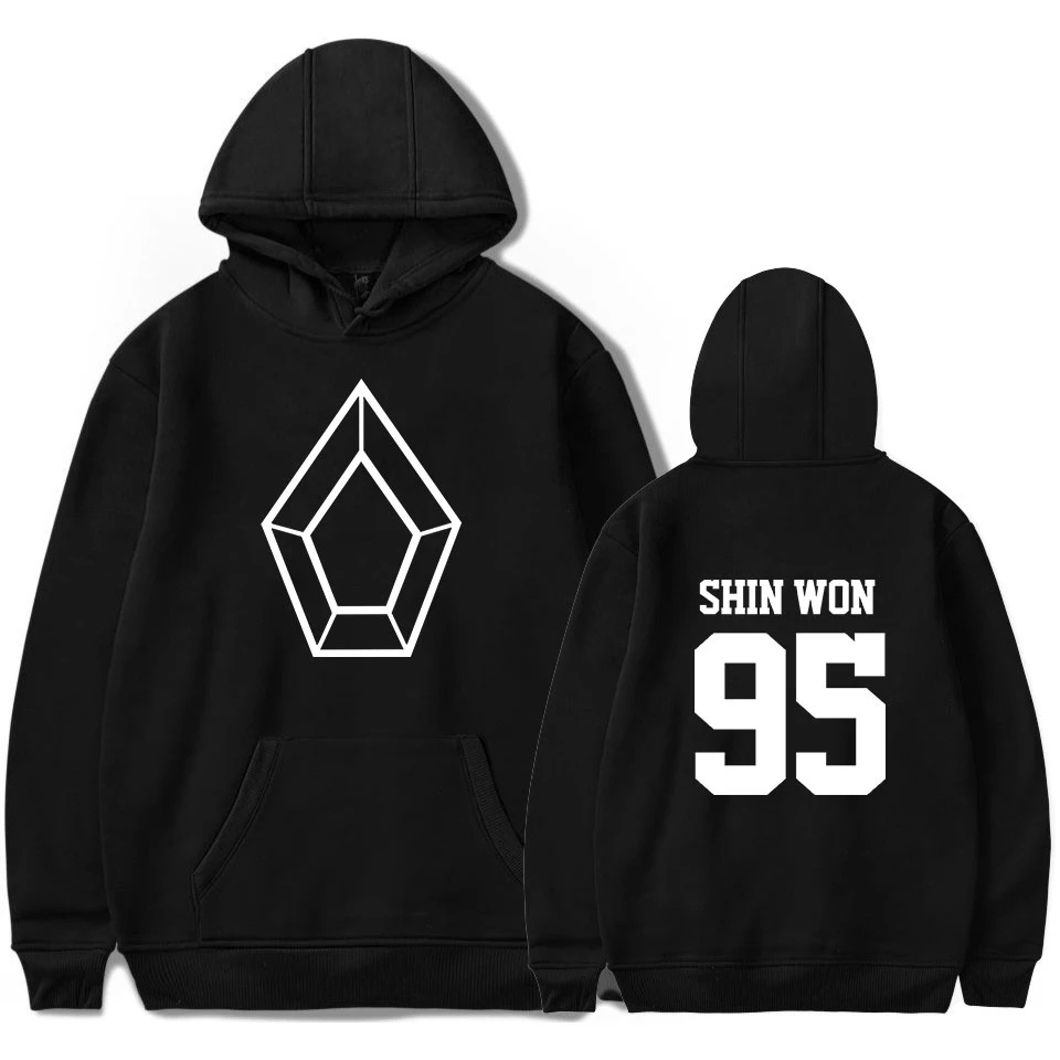 Новинка 2019 одежда Kpop свитшот с капюшоном и принтом пятиконечного альбома 2D принт