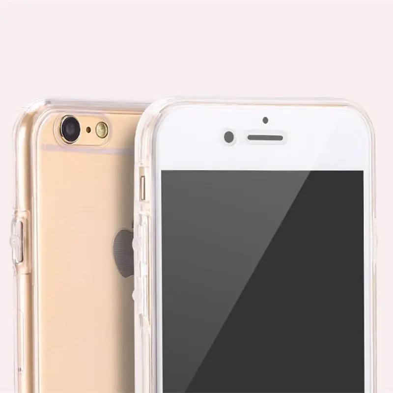 Двусторонний чехол для iPhone X SE 8/7/6/6S Plus 5 5S силиконовый прозрачный | Мобильные