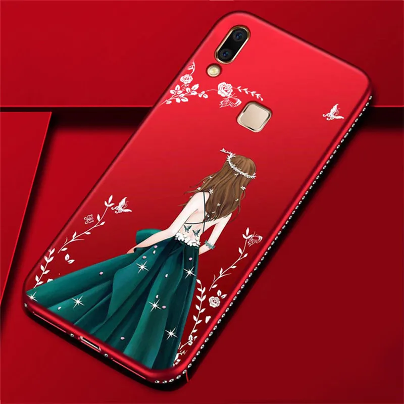 Чехол для VIVO V15 V9 X21i Y71 V7 Y73 V11 Y83 Y97 V11i X23 X20 Plus богиня девушка Бриллиантовая задняя