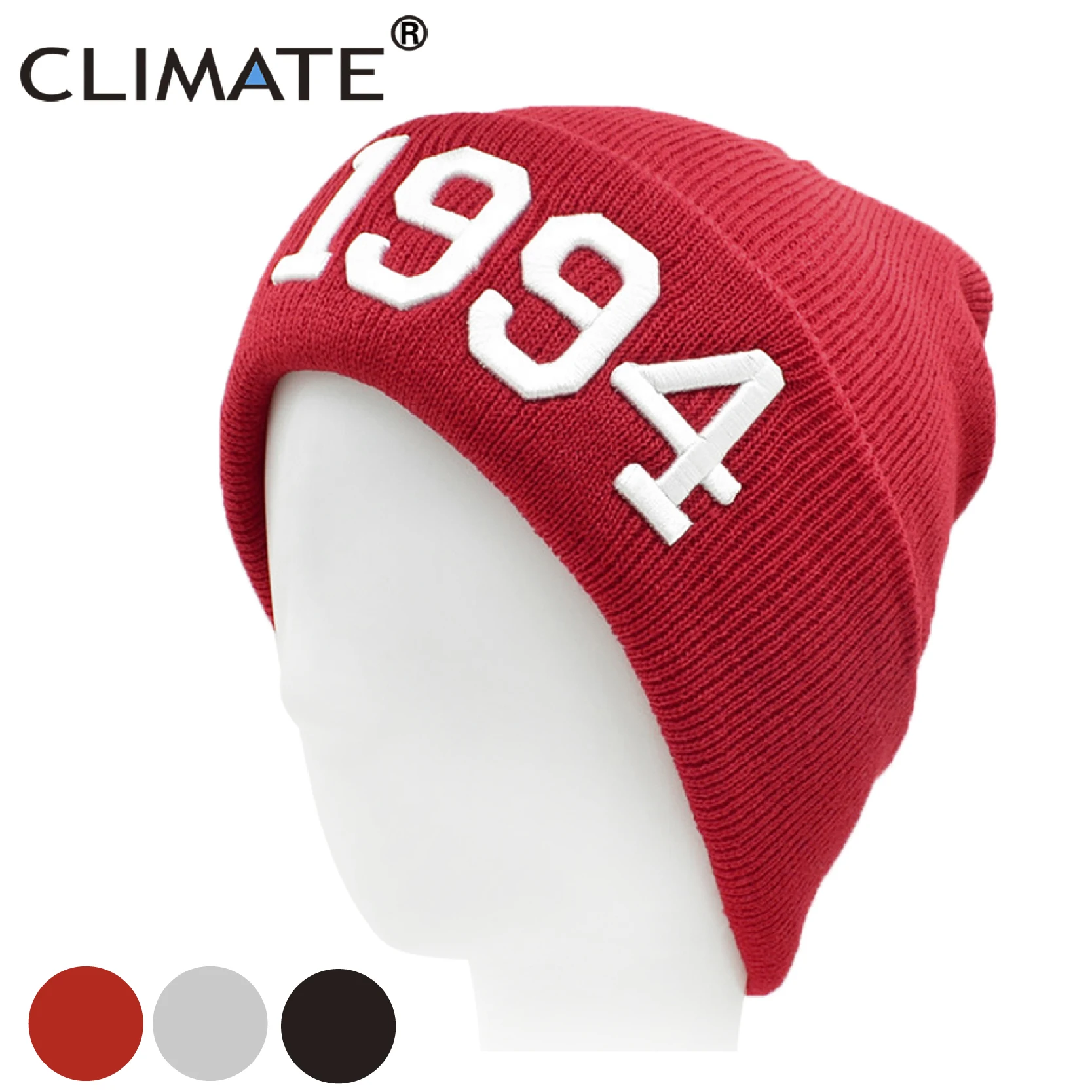 Климат 1994 Beanie Hat Джастин Бибер Логотип хип хоп зимняя шапочка мужская женская