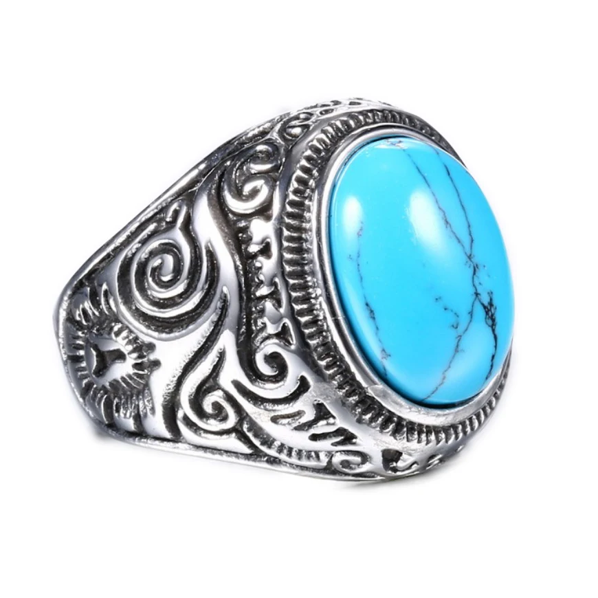 Оптовая продажа Ретро ювелирные изделия титановая сталь инкрустированное