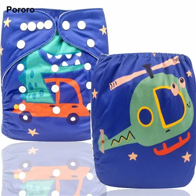 w02 PORORO Новое поступление postional цифровая печать карманный подгузник, напечатаны один размер ткани детские пеленки - Цвет: w02