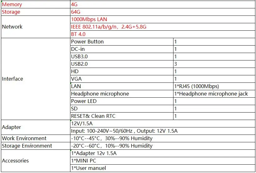 BT3 Pro II ТВ приставка 4 Гб 64 Гб Intel Atom X5-Z8350 Intel HD graphics 400 Beelink BT3 Pro мини-ПК Win 10 BT 4,0 1000 Мбит/с медиаплеер