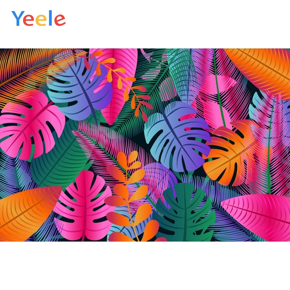 Фоны для фотосъемки Yeele тропические растения яркие цвета люу вечерние лето
