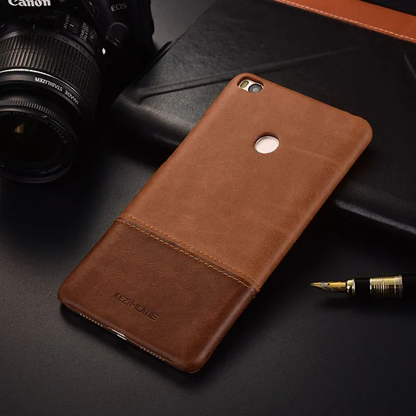 khaki Чехол для Xiaomi Mi Max 2 KEZiHOME, роскошный, хит цвета, натуральная кожа, твердая задняя крышка, Капа для Xiaomi Mi Max2 6,44 '', чехол для телефона s - Цвет: khaki
