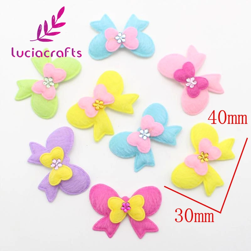 Lucia Crafts 24 шт./лот случайная Смешанная фетровая вставка Аппликация Скрапбукинг нетканые ткани DIY войлочные прокладки CB0201