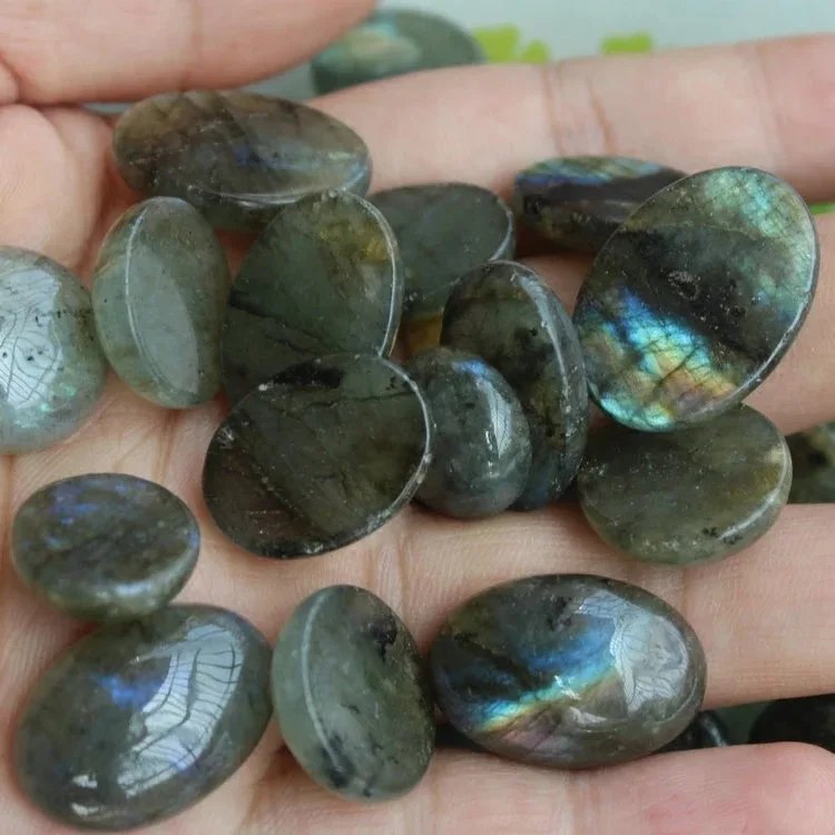30 шт./лот натуральный овальный кабошон лунные камни бусины естественный Овальный