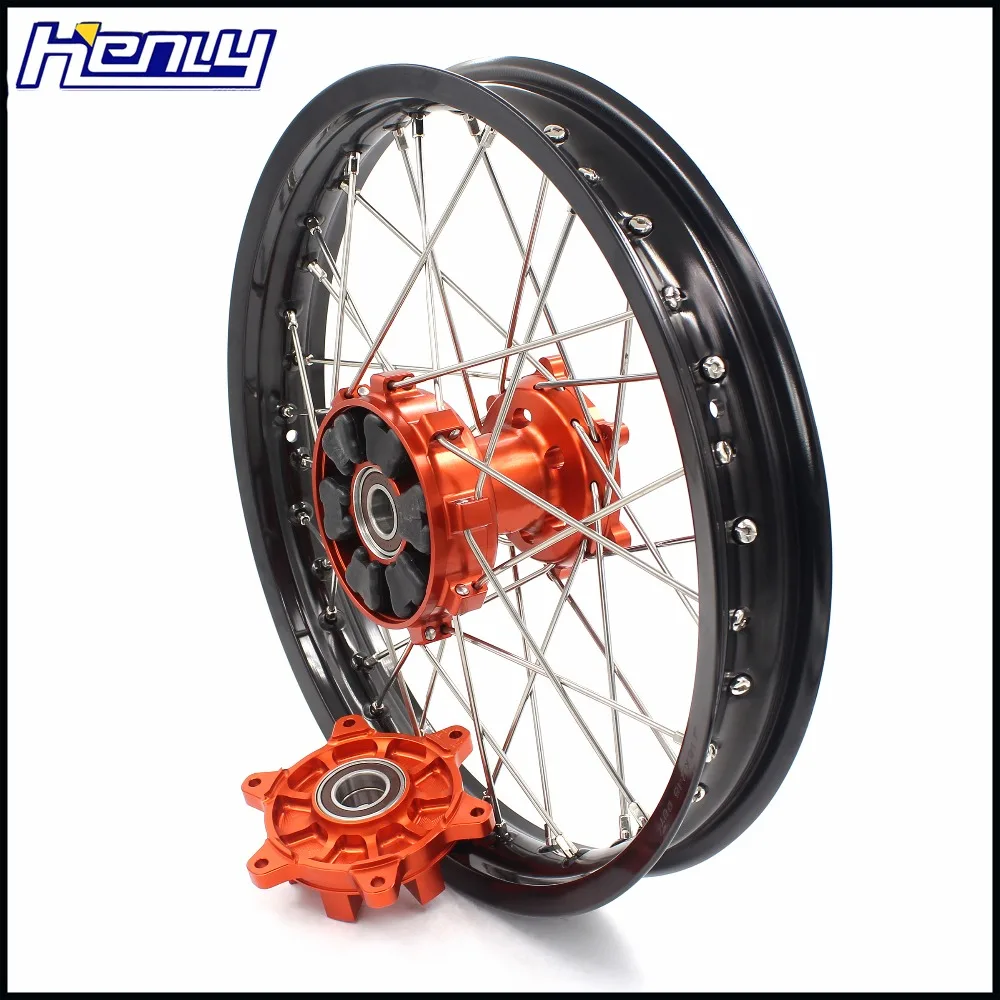 2,15*1" эндуро спикированные колеса мотоцикла обод CUSH привод для KTM EXC EXCF 125 150 200 250 300 505 2003- задний обод