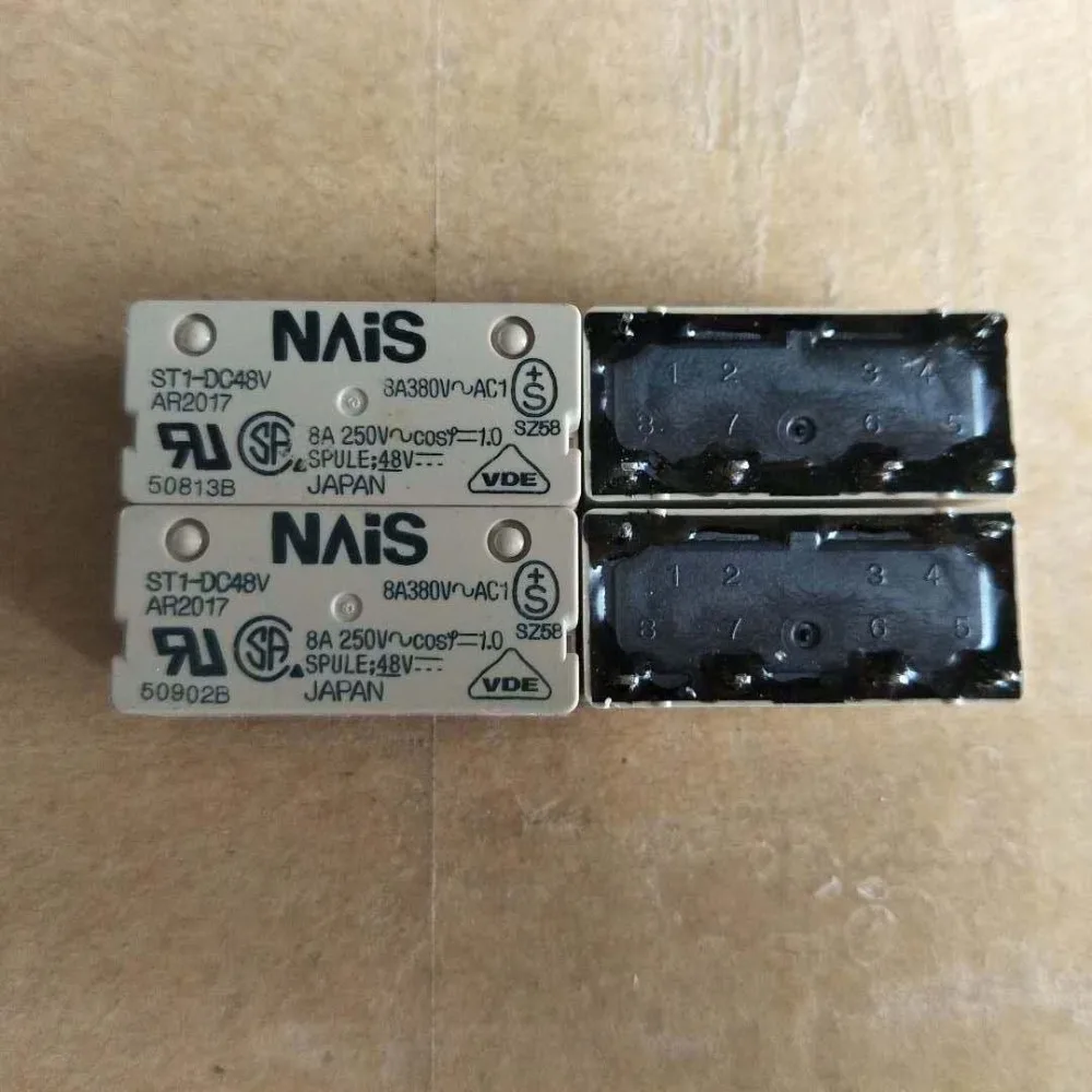 ST1-DC12V-F ST1-DC24V-F ST1-DC48V-F электромеханическое реле 8A 250VAC 6 контактов