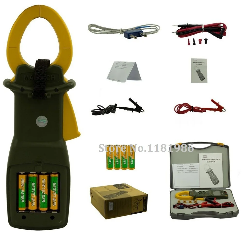 Цифровой измеритель мощности MASTECH MS2201 вольтметр зажим с автоматическим выбором