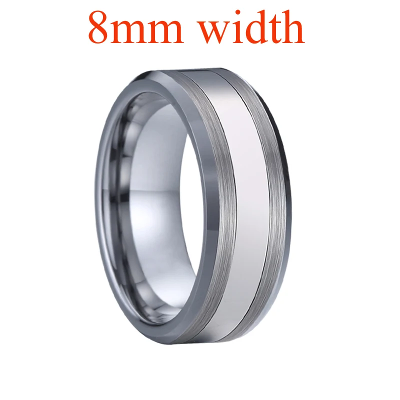 8mm ring for men Высокое качество Love Alliance ювелирные изделия из карбид вольфрама cz обручальные кольца набор для пар мужчин и женщин подарки серебряный цвет без ржавчины - Цвет основного камня: 8mm ring for men