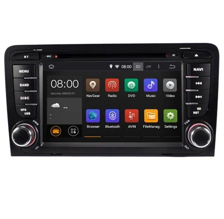 В наличии Android 7 1 автомобильный DVD-плеер для Audi A3 2002-2011 Wifi 3G GPS-навигация Bluetooth Радио
