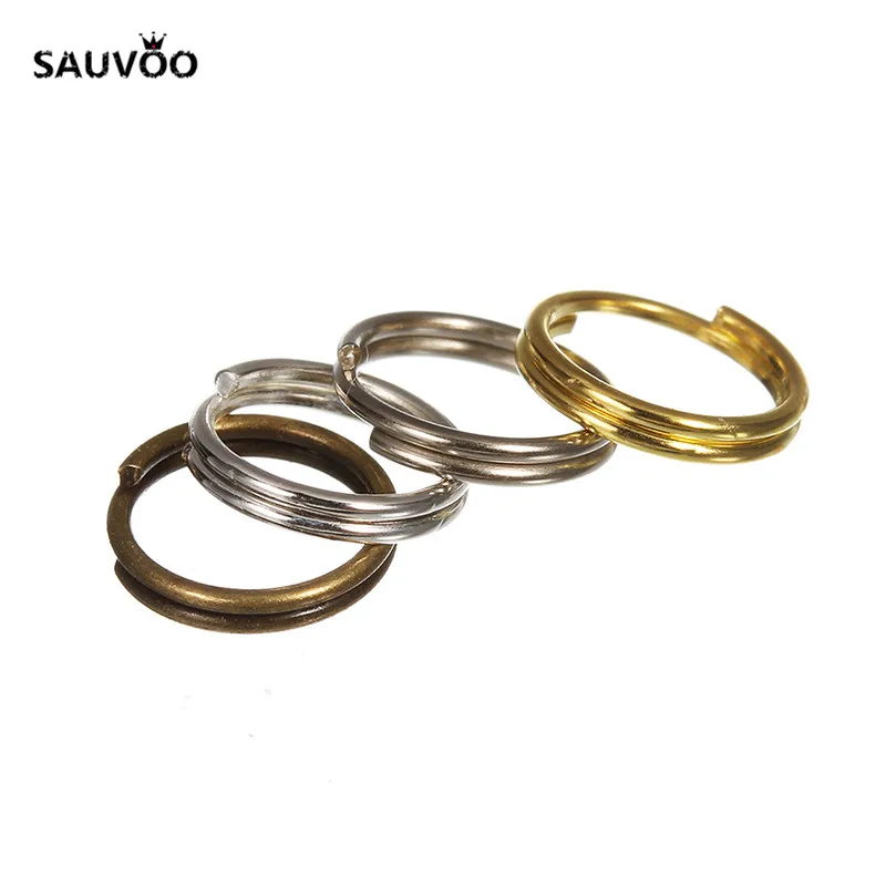SAUVOO 200 шт. антикварных бронзовых морских звезд, серебряный, золотой, родиевый Цвет прыгать Разделение кольцо двойной петли Dia 4/6/8/10 мм для самостоятельного изготовления ювелирных украшений разъем