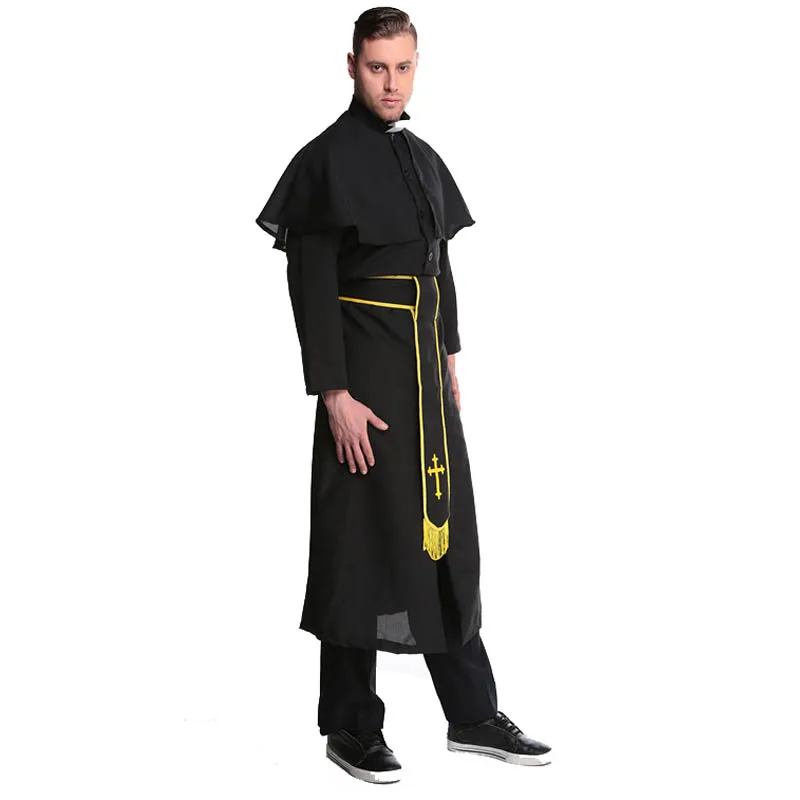 Костюм священника халат наряд нарядное вечерние костюмы Косплэй пикантные