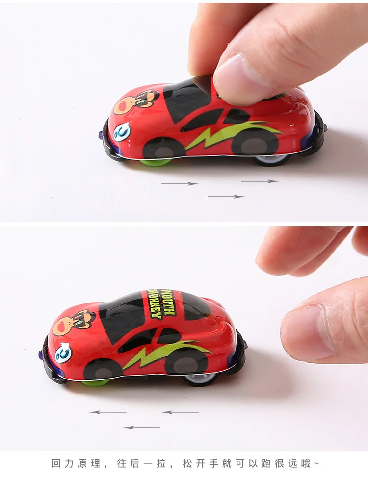 10 шт./лот Мультяшные игрушки милые пластиковые тачки игрушечные машинки для