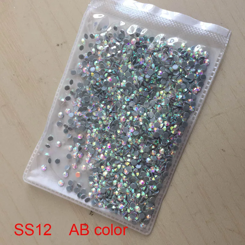 10 пакетов/партия стразы с плоской задней стороной|crystal ab|hot fix rhinestonestrass rhinestone |