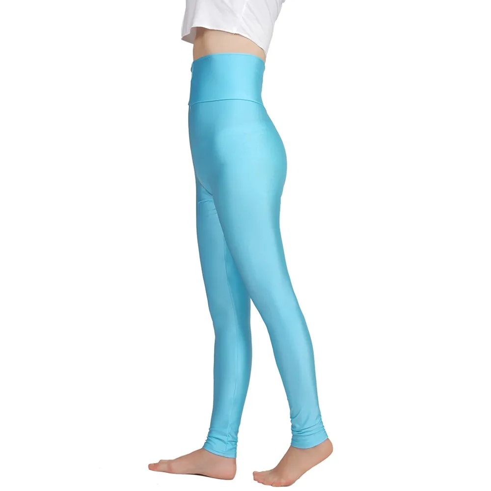 ICOSTUMES Womens  High Waisted Leggings Full Length Dance Pants Plus Size Lycra Spandex Waistband Elastic Waist Leggings