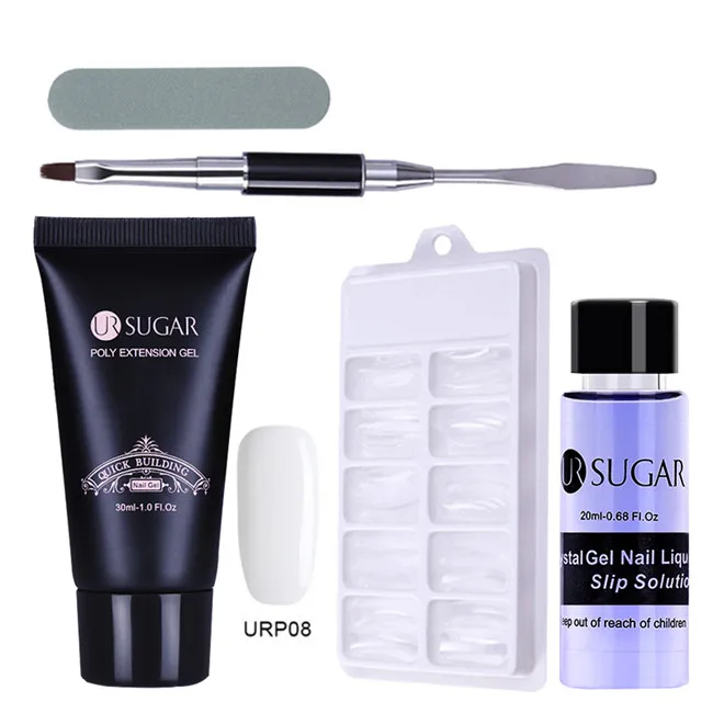 UR SUGAR 5 шт. поли набор для маникюра гель-лаком строительный УФ-гель удлинение кристально желе быстрое строительство ногтей Слип решение маникюрный набор для ногтей - Цвет: 5Pcs Set 8