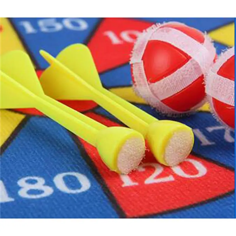 Детская ткань Дартс доска набор Крытый игра Флокирование дартборд самоклеющиеся