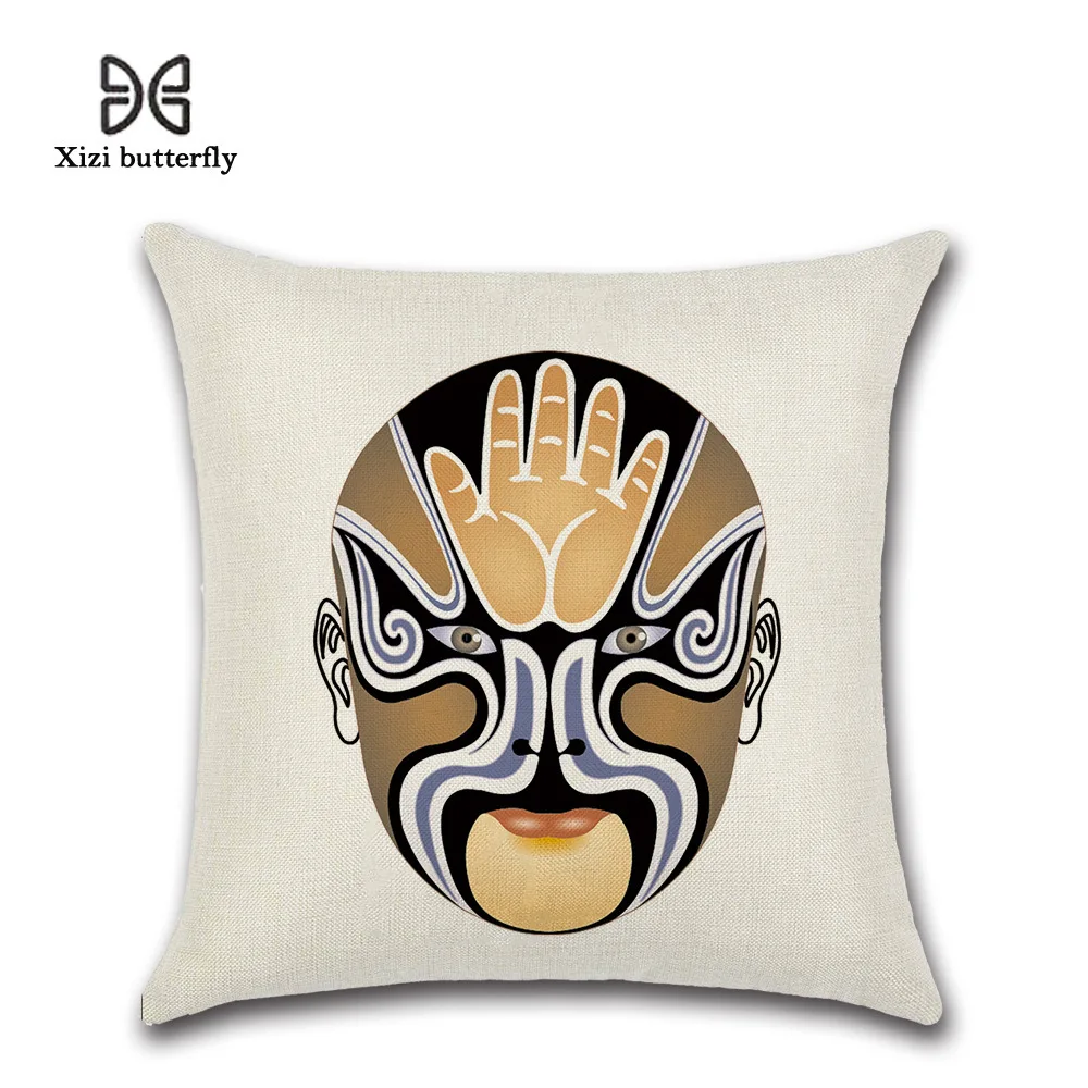 Китай Пекинская опера маска Обычная наволочка постельное белье с мультяшным