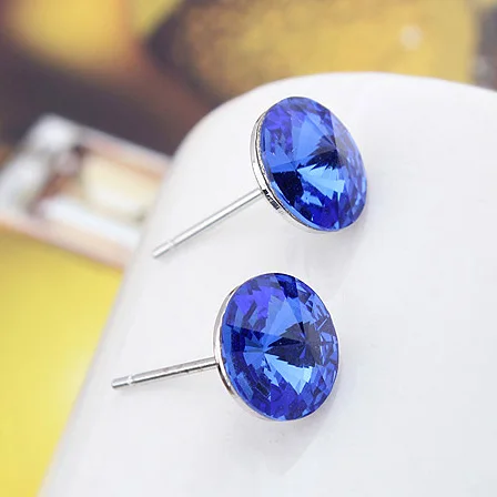 Классические свадебные серьги гвоздики с кристаллами Swarovski элегантная