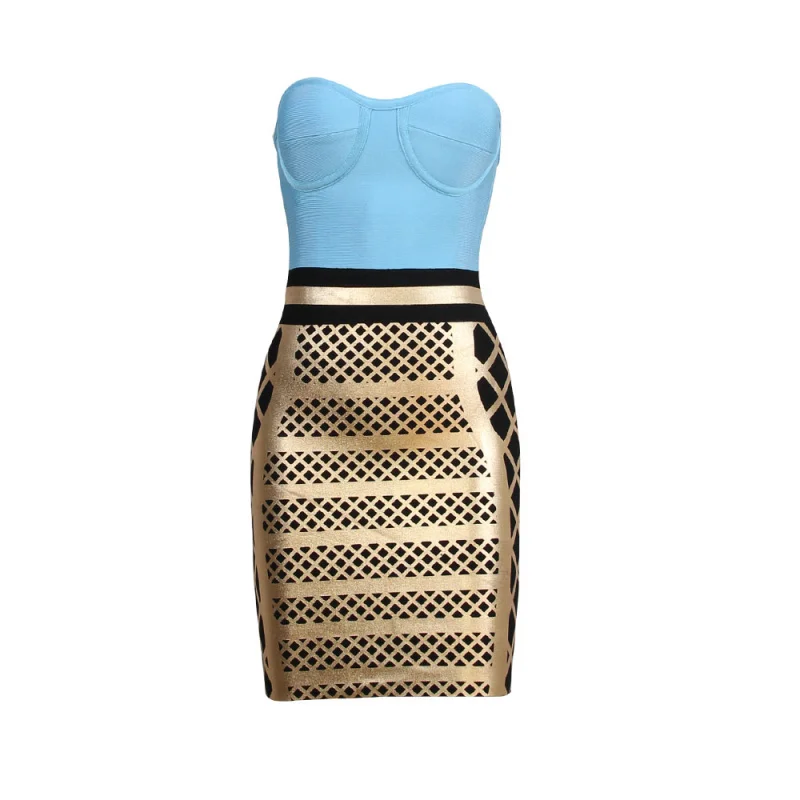 Женское Бандажное платье в стиле пэчворк красное и Золотое элегантное для