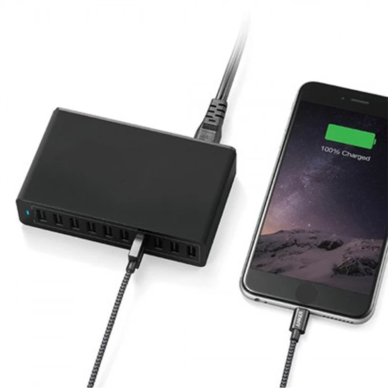 FZoe 5 В 10A Smart Travel 10 USB Зарядное устройство настольных ПК Портативный EU/US/UK