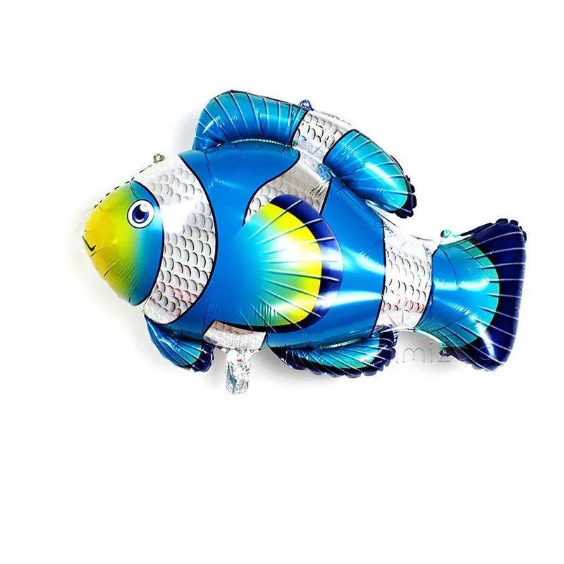 Mini Blue Clownfish STARLZMU 6 шт. 16 дюймов воздушные шарики в виде животных с днем рождения океан рыба Фольга шар День Рождения украшения Дети 1-й День рождения globos - Цвет: Mini Blue Clownfish