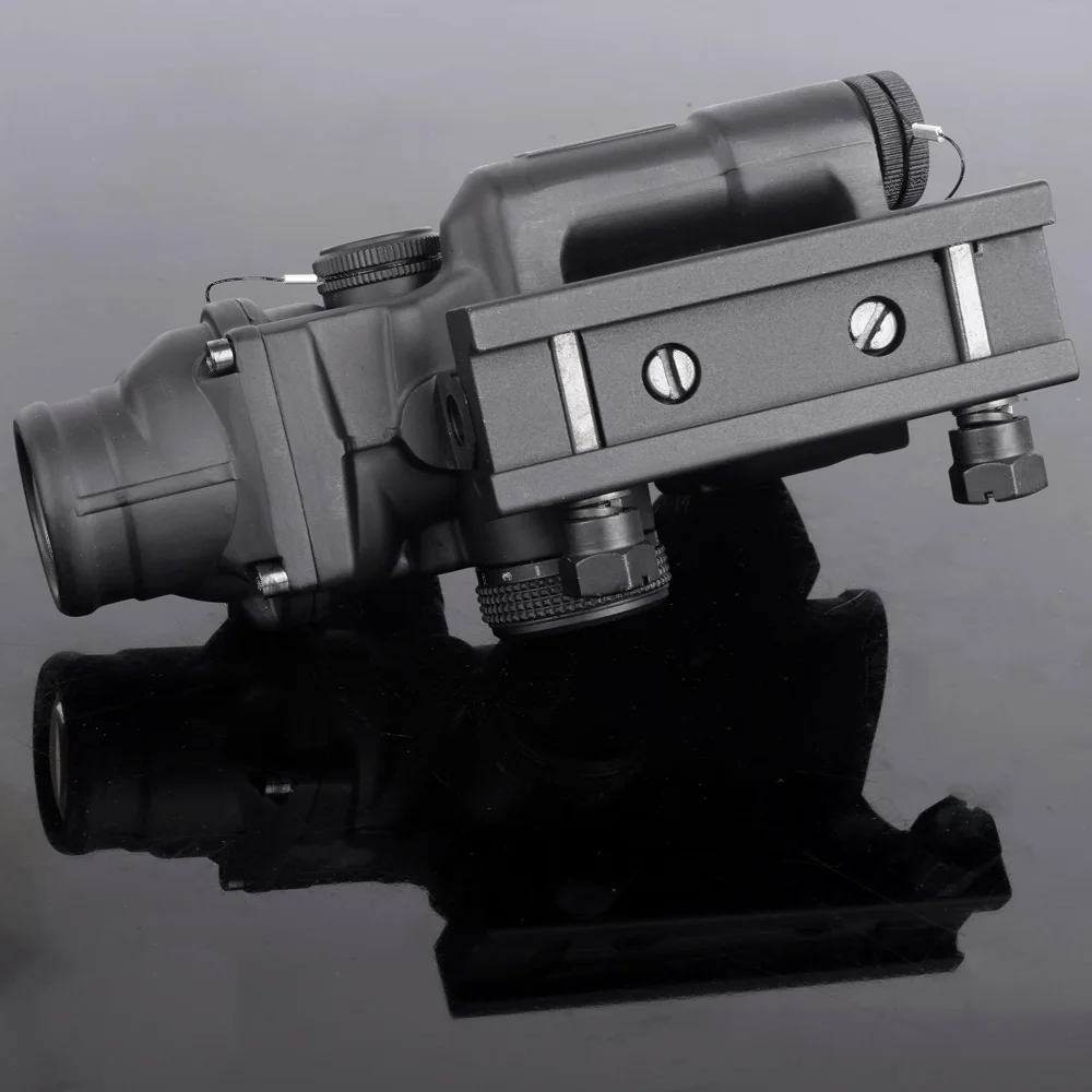 Тактический ACOG 4x32 светодиодный прицел HD прицел прибор ночного видения для освещения с рефлекторным регулируемым мин Красный точка зрения