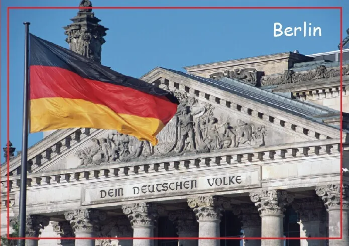 Дорожные магниты на холодильник 78*54 мм Германия Platz der Republik туристические жесткие