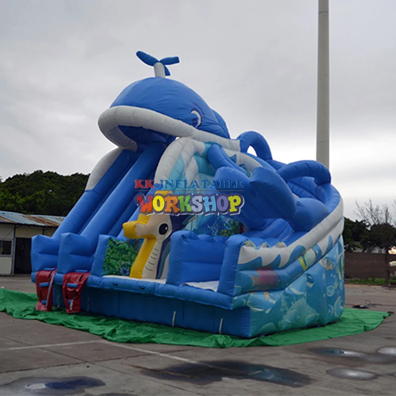 Goede Walvis Baby Opblaasbare Glijbaan Bron Fabrikant Supply