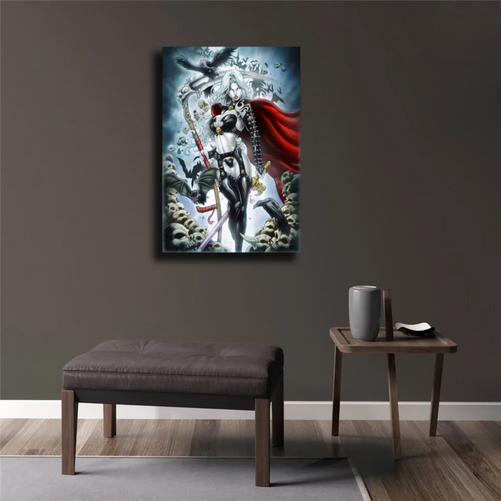 Картины на холсте Lady Death 1P HD Абстрактная живопись офисное настенное искусство
