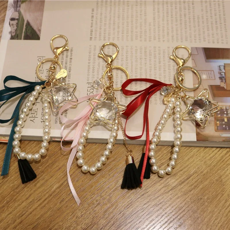 Doreen Box Star Charms имитация жемчуга цветок кисточка брелок кольцо золотого цвета