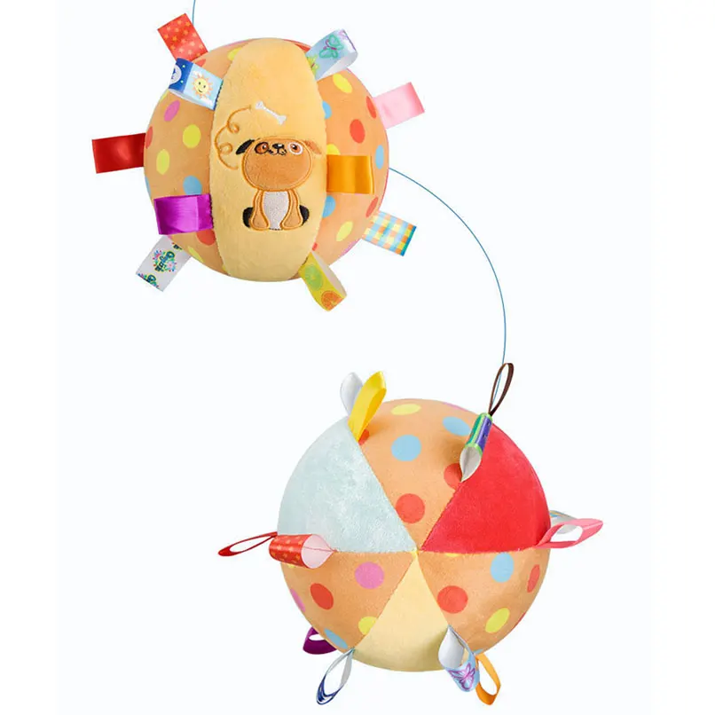 Детские погремушки успокаивающие круглый роликовый шар кукла кольцо