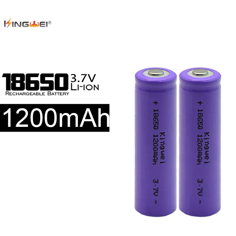 Литий ионный аккумулятор Kingwei 3 7 в 1200 мАч 4 шт./лот|battery lithium|battery 18650li-ion battery |