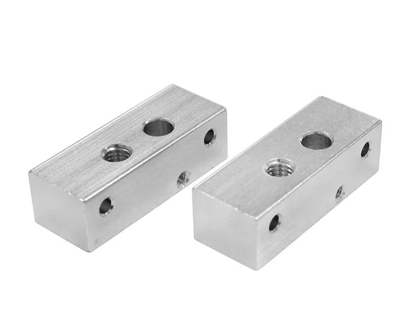 

Nozzle pipe fixing block Single nozzle aluminum block 3D printer accessories Second generation double head MK8