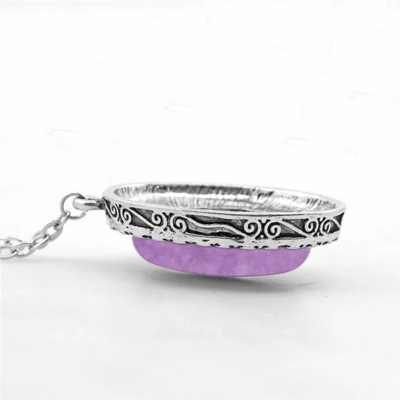 Natural Purple Stone Jewelry Sets Vintage Necklace Earrings Ring For Women Flower Pendant Fashion Party Jewelry|Ювелирные наборы| |
