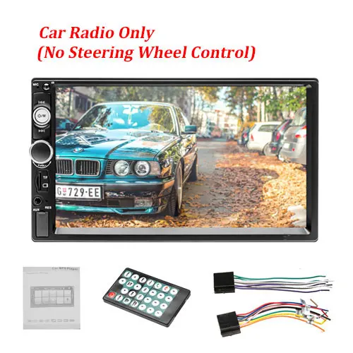 7010B without Camera Podofo 2 Din автомагнитола " HD аудио стерео Bluetooth мультимедийный плеер MP5 USB SD FM 2Din Android Зеркало Ссылка плеер авторадио - Цвет: 7010B without Camera