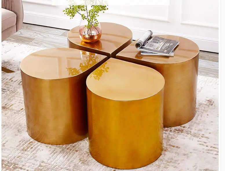 

Modern mini Nordic wrought iron side corner table small coffee table bed table .